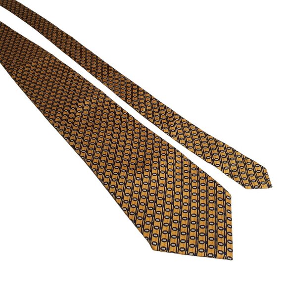 Alfred Granai Italy Designer Geometric Pattern Silk Tie Italian - Picture 1 of 5